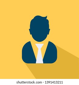 Flat businessman avatar vector illustration