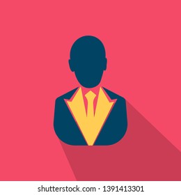 Flat businessman avatar vector illustration