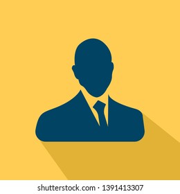 Flat businessman avatar vector illustration