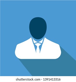 Flat businessman avatar vector illustration