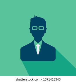 Flat businessman avatar vector illustration