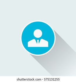 flat businessman icon