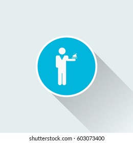 flat butler tray icon