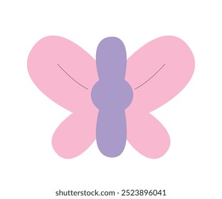 Flat butterfly balloon vector clipart