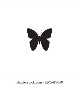 flat butterfly icon vector design on white isolated background.