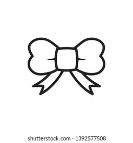 flat butterfly tie line icon sign symbol, vector, eps 10