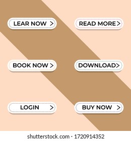 Flat button with rounded corners. Nice graphic vector for social media, computers, smartphones etc.