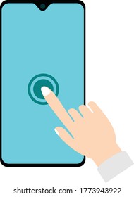 flat button touch the phone