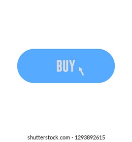 Flat buy button icon vector