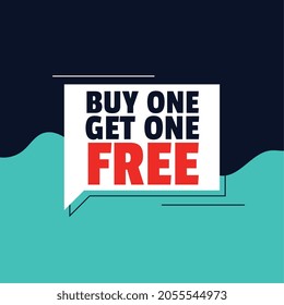 flat buy one get one free banner design