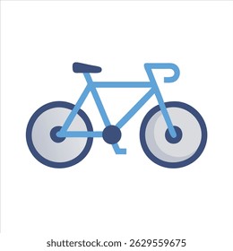 Conceito de design de ícone de objeto de bycycle plana isolado