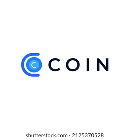 flat c coin  logo design