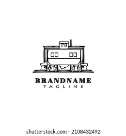 logotipo de la cabaña plana icono de dibujos animados plantilla de diseño negro ilustración vectorial aislado