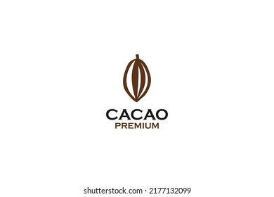 Flat cacao logo icon design vector template illustration idea svg