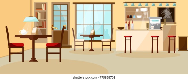 flat cafe interior