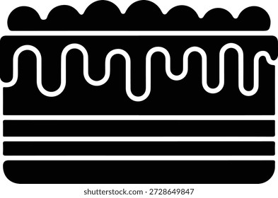 Icono de pastel plano para uso de diseño e ilustración