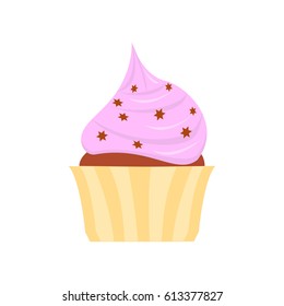 Flat cake icon isolated on white background
