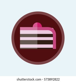 flat cake icon romantic symbol. Vector Illustration
