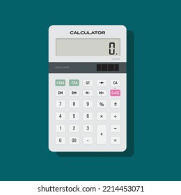 Flat Calculator design illustration with shadow