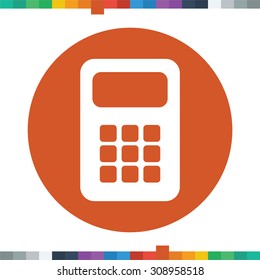 Flat calculator icon.