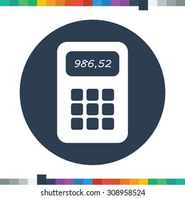 Flat calculator icon.