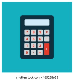 Flat calculator icon. Flat icon modern design style vector illustration concept.