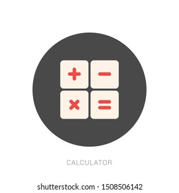 Flat Calculator icon Vector Illustration