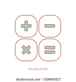 Flat Calculator icon Vector Illustration