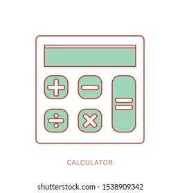 Flat Calculator icon Vector Illustration