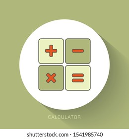 Flat Calculator icon Vector Illustration