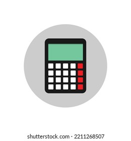 Ilustración de vectores de iconos de calculador plano