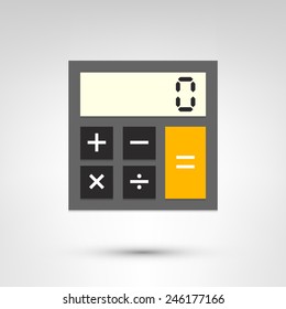 Flat calculator icon vector illustration