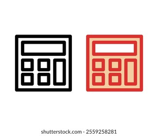 flat calculator icon vector illustration