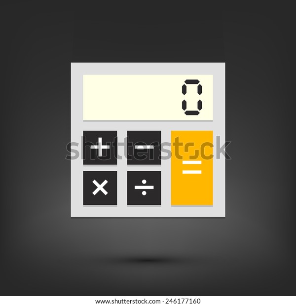 Flat calculator icon\
vector illustration