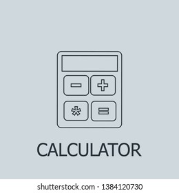 Flat calculator vector icon. Calculator illustration for web, mobile apps, design. Calculator vector symbol.