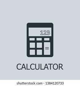 Flat calculator vector icon. Calculator illustration for web, mobile apps, design. Calculator vector symbol.