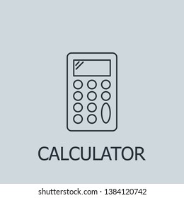 Flat calculator vector icon. Calculator illustration for web, mobile apps, design. Calculator vector symbol.