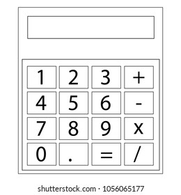 the flat calculator vector illustration