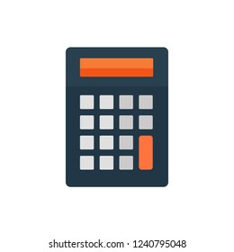 Flat Calculator Vector. Illustration of electronic calculator