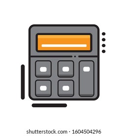 Flat Calculator Vector Illustration on white background