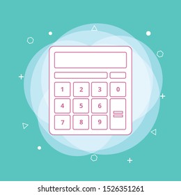 Flat Calculator Vector Illustration With white background. Concept of line icon
