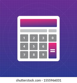 Flat Calculator Vector Illustration With white background.