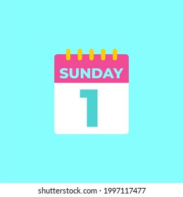 flat calendar element vector for interior concept