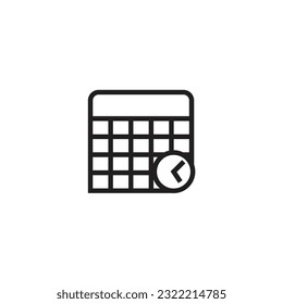 Flat calendar Icon 2024. Calendar on the wall. Vector illustration.  Calendar design collection. Set of calendar symbols. Meeting Deadlines icon. Time management .Appointment schedule flat symbol 