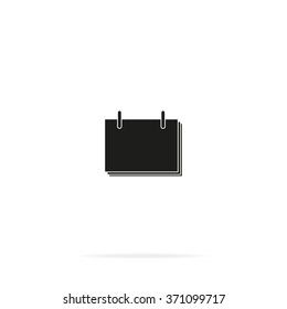 Flat calendar icon.