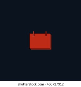 Flat calendar icon.