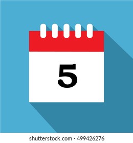 Flat calendar icon.