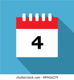 Flat calendar icon.