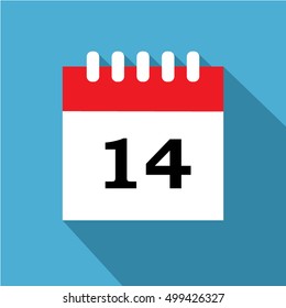 Flat calendar icon.
