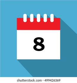 Flat calendar icon.